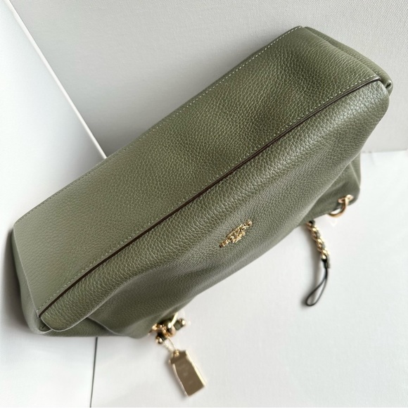 NWT Authentic Coach Mia shoulder bag in military green(BAG ONLY) - Picture 3 of 7
